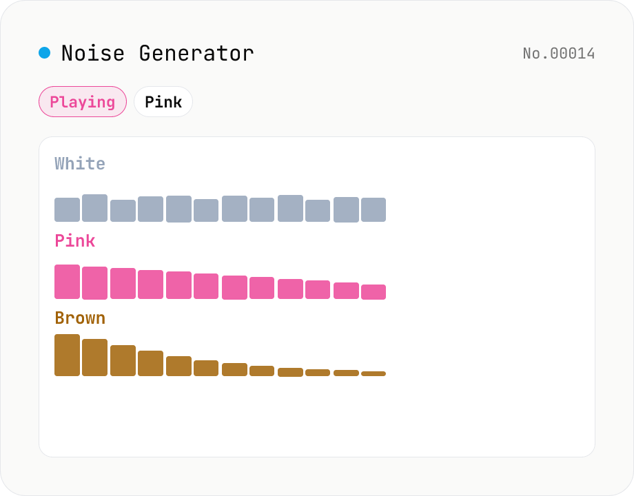 Noise Generator (White / Pink / Brown)