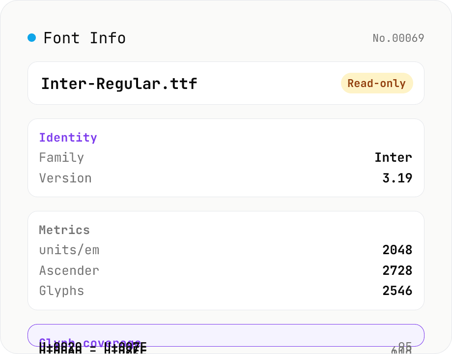 Font Info Viewer
