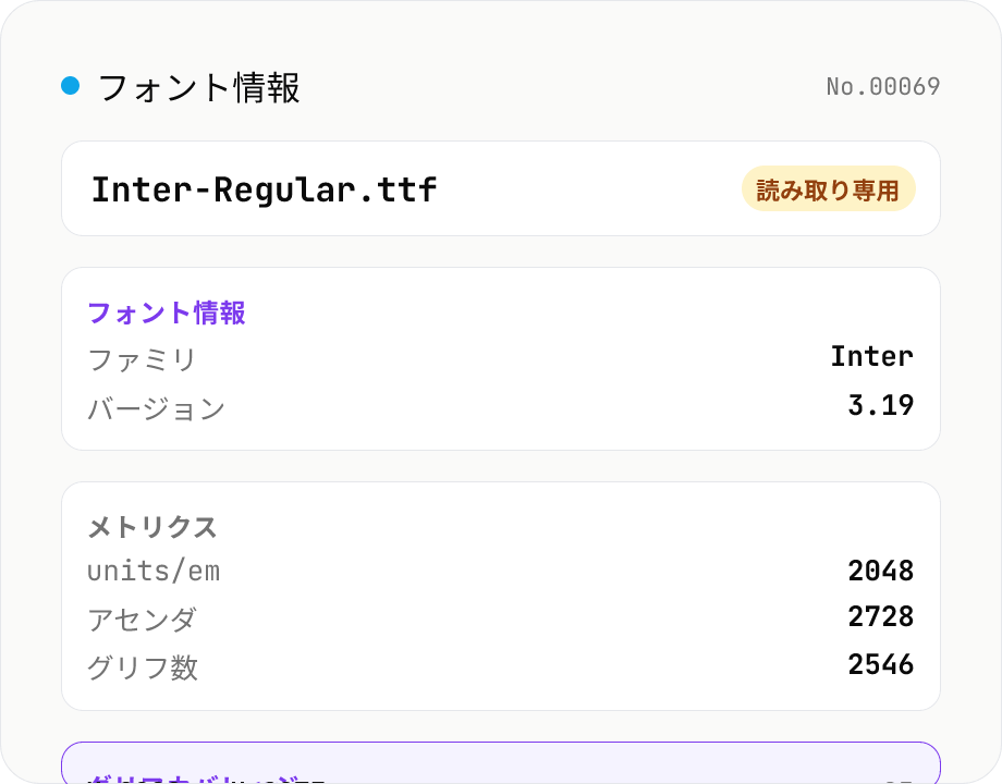 フォント情報ビューア