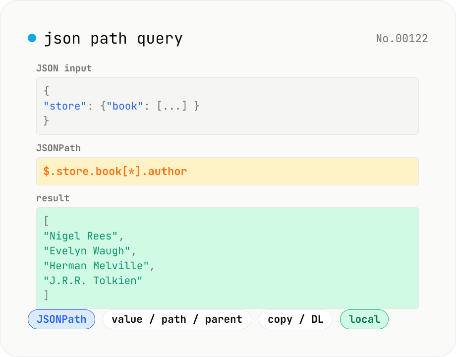 JSON Path query — query JSON trees with JSONPath