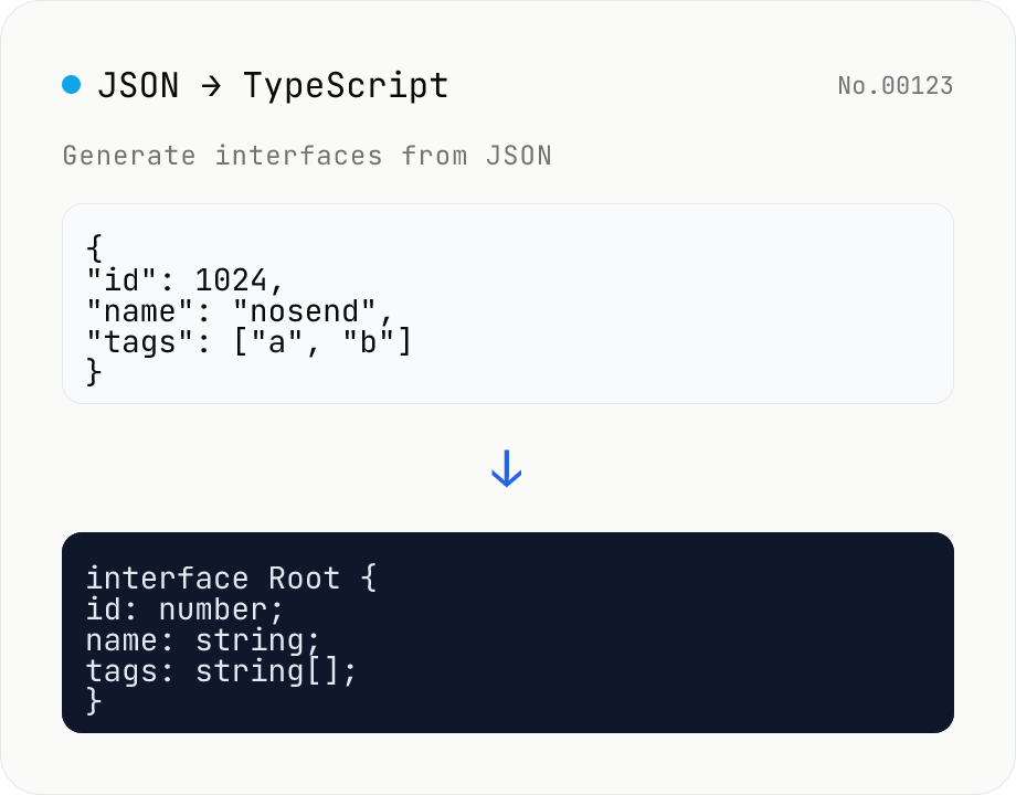 JSON to TypeScript Type Generator