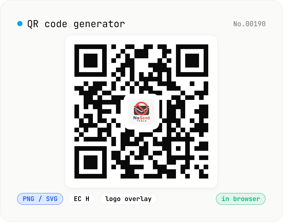 QR code generator — text / URL / with logo