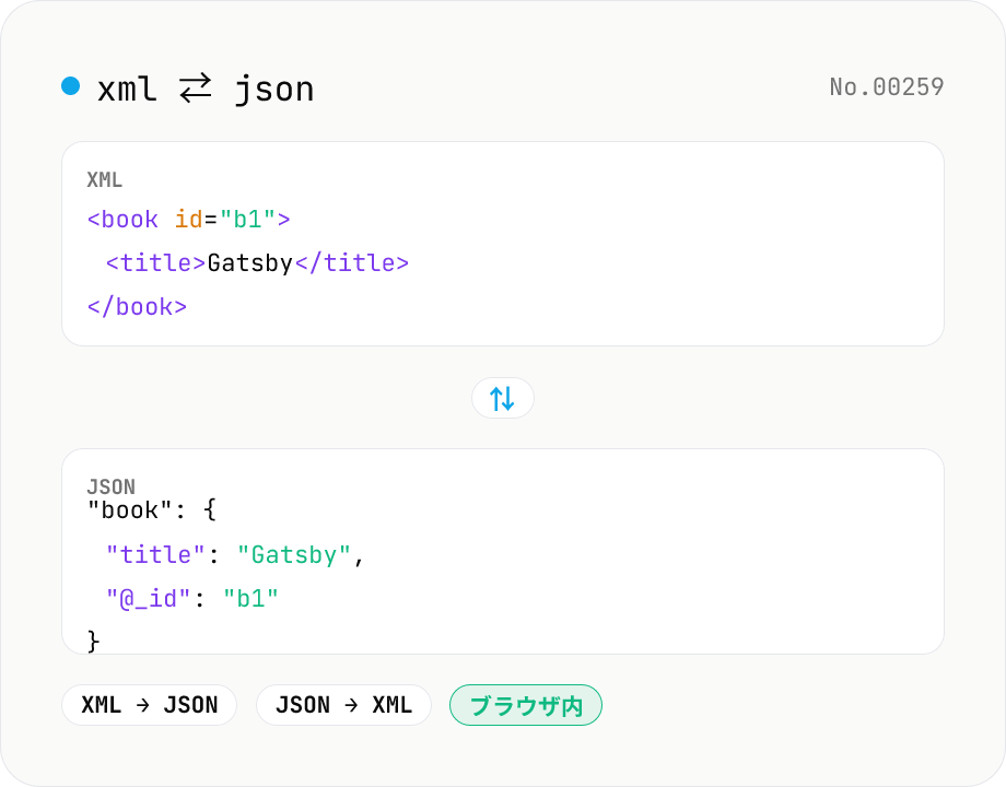 XML ↔ JSON 変換