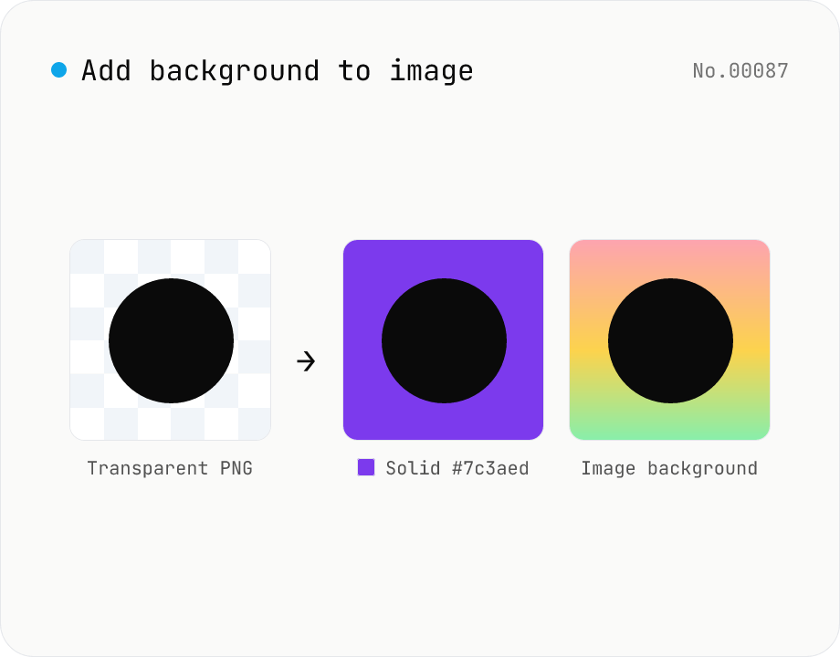 Add image background — solid color or another photo overlay