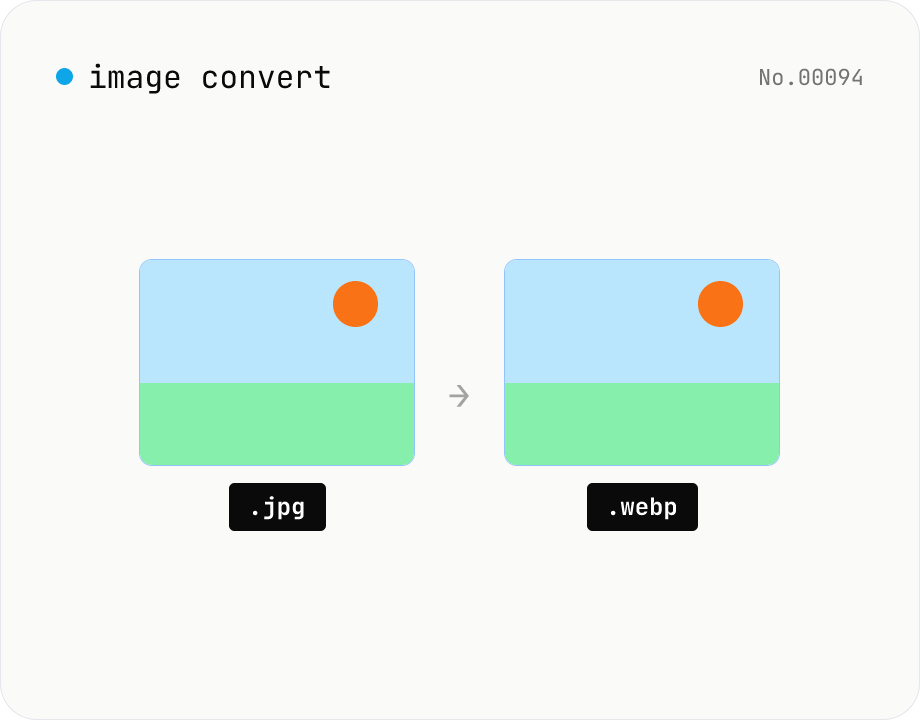 Image format convert — JPG / PNG / WebP interchange