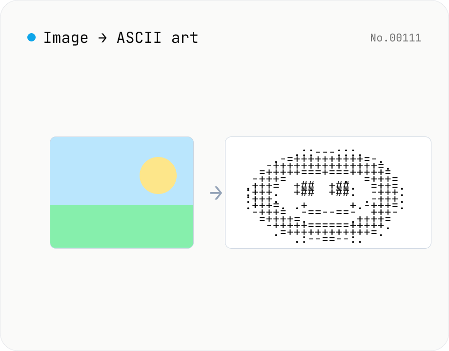 Image to ASCII art — render photos as text characters