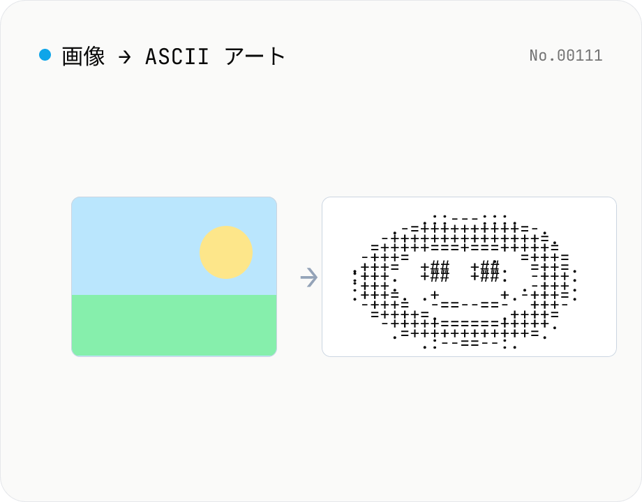 画像 → ASCII アート変換 — 文字で再描画