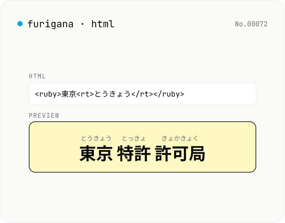 Furigana HTML generator — <ruby> ruby tags for kanji reading
