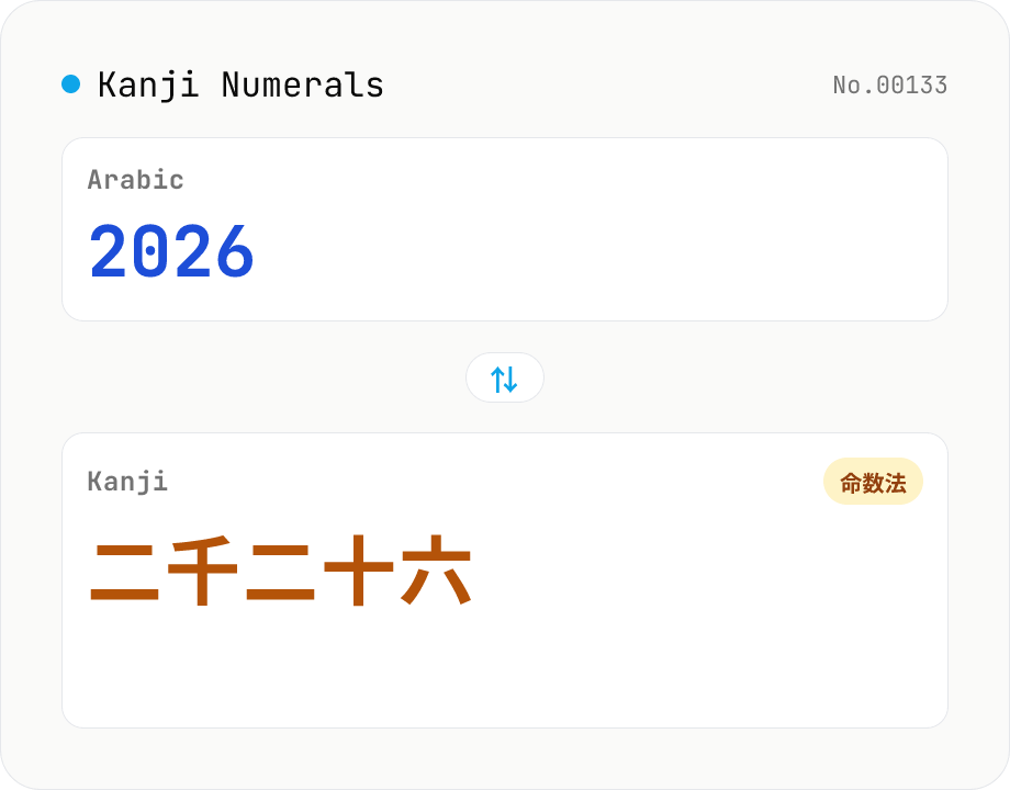 Kanji Numeral Converter