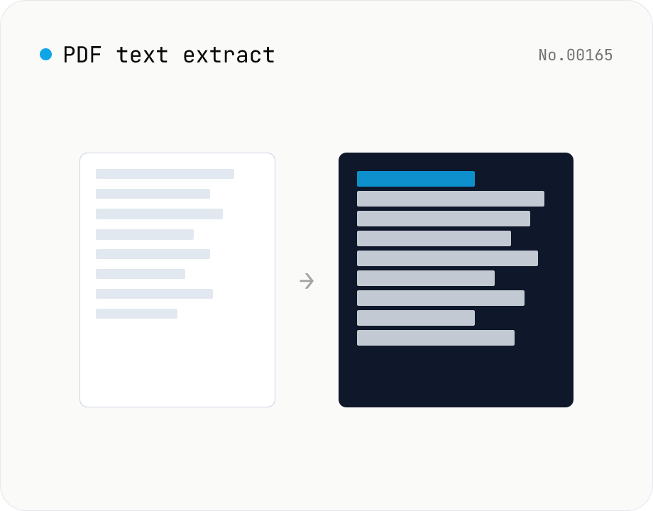 PDF text extract — export pages to .txt