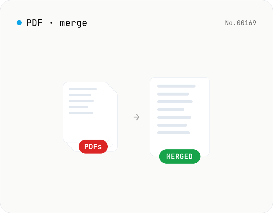 PDF merge — combine multiple PDFs into one