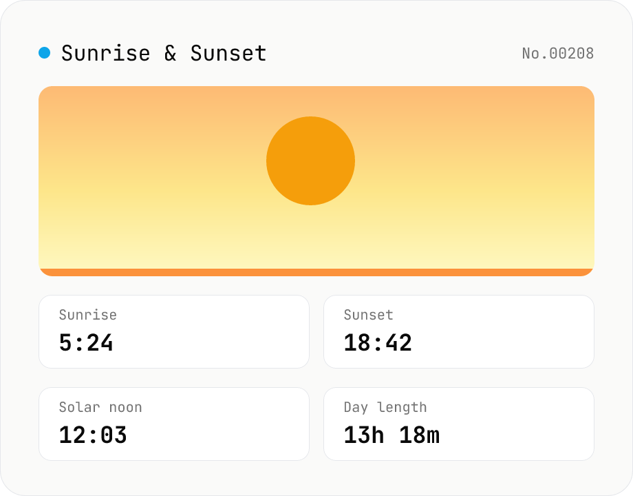 Sunrise & Sunset Calculator