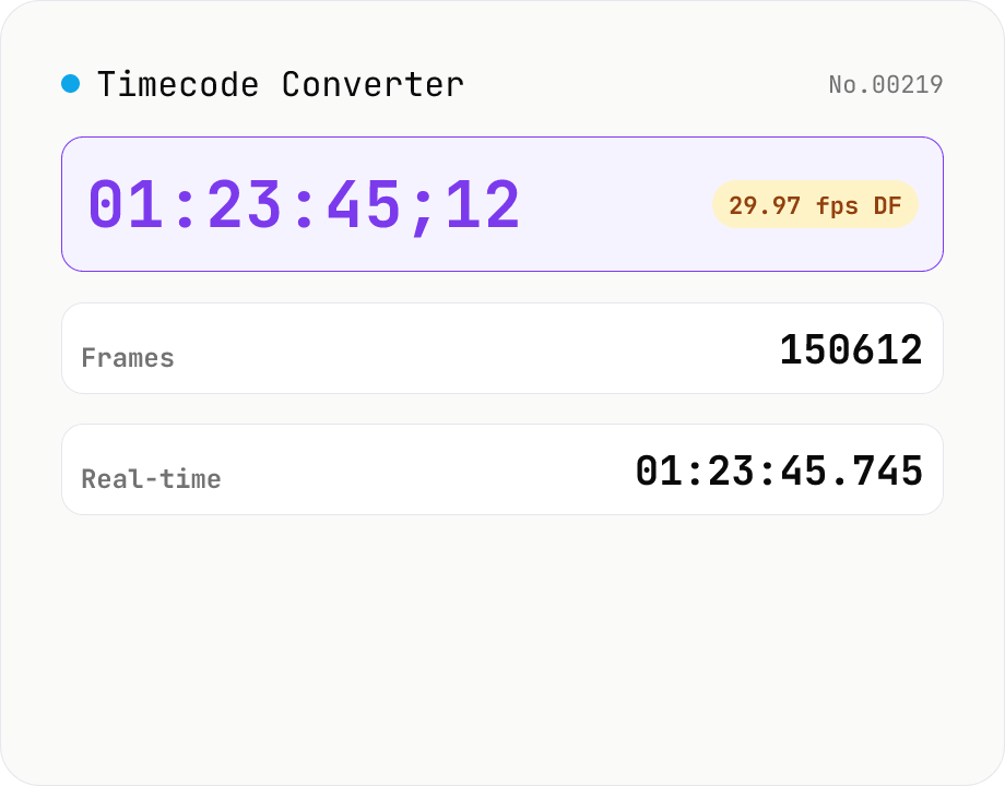 Timecode Converter
